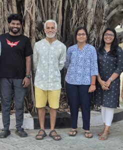 (L R) IIT Madras Researchers Mr. Vivek Surendran, Dr. Lakshminath Kundanati, Ms. Smruti Bhat and Ms. Sandra Rose Biby